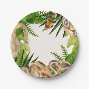 En Carton Assiettes serpent/reptile pour fête d'anniversaire