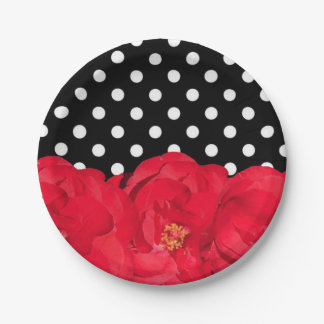 En Carton Fleurs et assiettes Pois