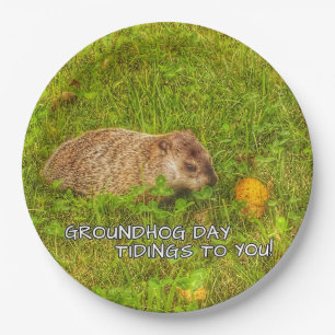En Carton Groundhog Jour vous annonce! assiettes
