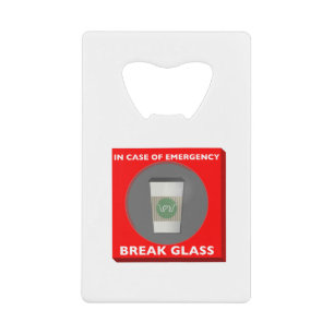 En cas d'urgence, verre de coupure