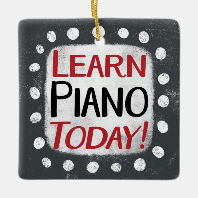 En Céramique Apprendre le piano aujourd'hui ornement (Devant)