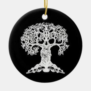 En Céramique Arbre de lecture - ornement de cadeau
