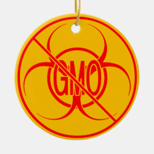 En Céramique Aucun OGM Ornement Biodanger OGM Avertissement Déc