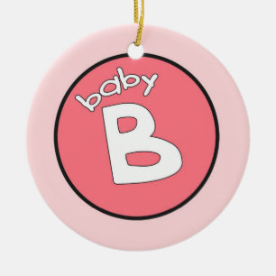 En Céramique "Bébé B" Ornement personnalisé pour plusieurs c
