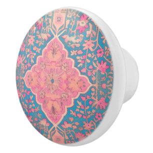 En Céramique Bouton de porte motif persan