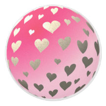 Bouton de porte rose de lune de coeur de