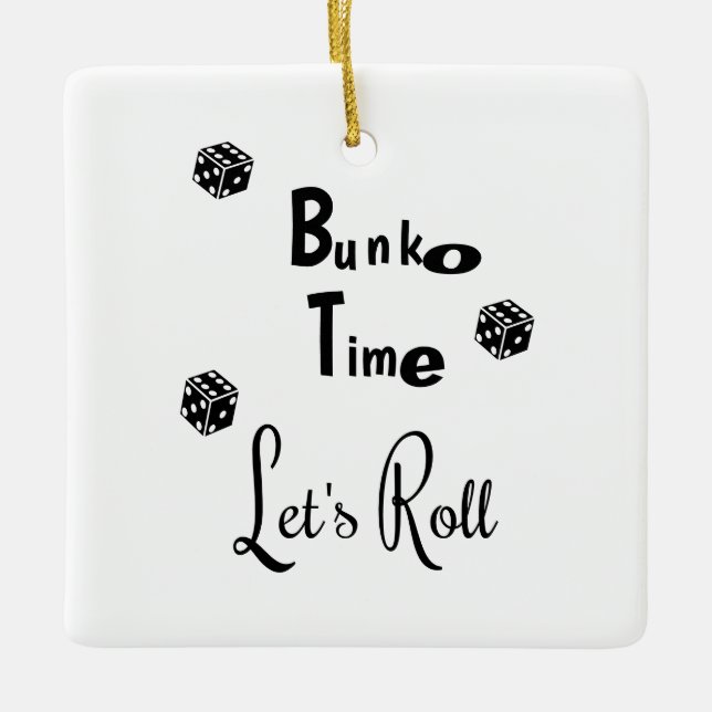 En Céramique Bunko Time Ornement personnalisé (Devant)