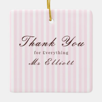 En Céramique Cadeau Personnalisé Merci Professeur Ornement Rose