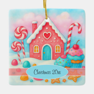 En Céramique Candyland Noël Ornement