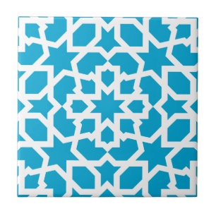 En Céramique Carreau bleu arabesque marocaine et mosaïque