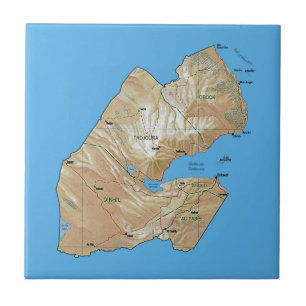 En Céramique Carreau de la carte de Djibouti