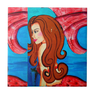 En Céramique carreau de mermaid roux