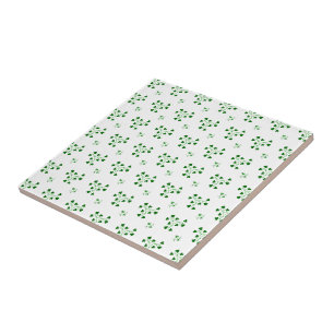En Céramique Carreau motif shamrocks verts