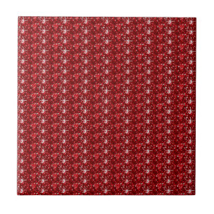 En Céramique Carreau Pailleté Rouge Foncé