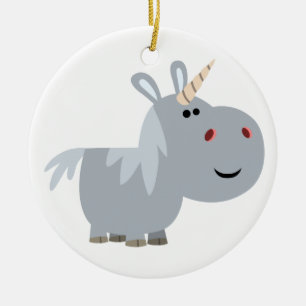 En Céramique Carton inscrutable mignon ornement Unicorne