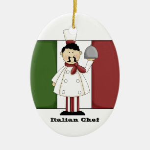 En Céramique Chef italien #4 Ornement de cuisine