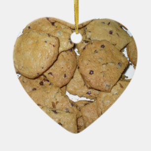 En Céramique Chocolat Chip avoine Cookies Ornement