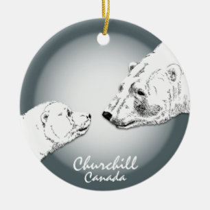 En Céramique Churchill Canada Ornement Ours Polaire Garde