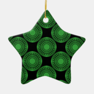 En Céramique Circles ultra-modernes Ornement Star, Vert