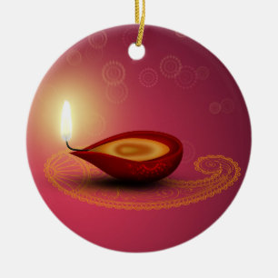 En Céramique Diwali Diya - Ornement