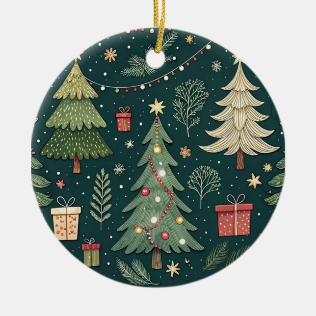 En Céramique Feux de Noël | Décoration de vacances (Devant)