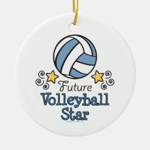 En Céramique Futur ornement d'étoile de volleyball