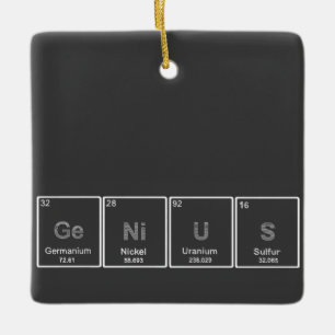 En Céramique GeNiUS Éléments de tableau périodiques ornement
