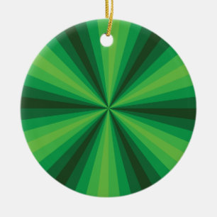 En Céramique Illusion optique Ornement vert
