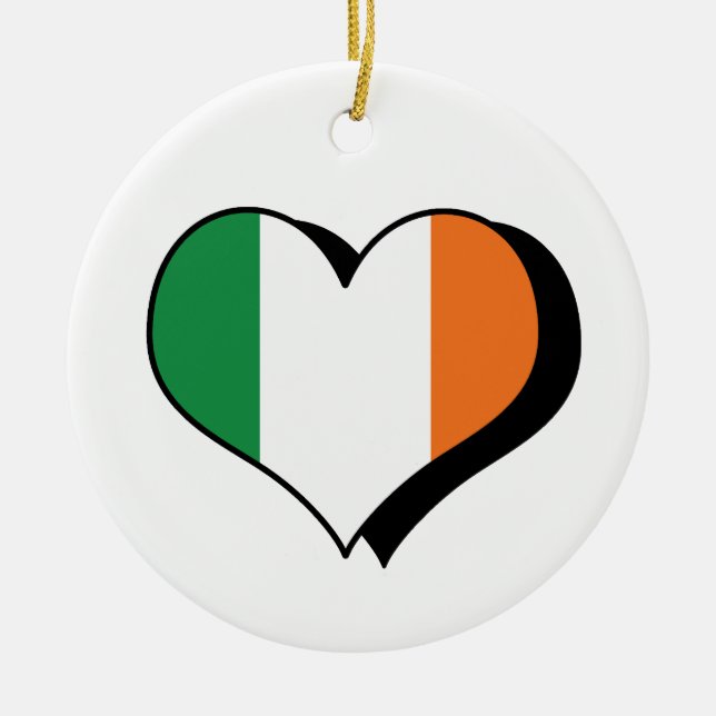 En Céramique Je suis amoureux de l'Irlande Ornement (Devant)