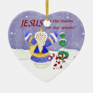 En Céramique Jésus est la raison de notre saison Ornement