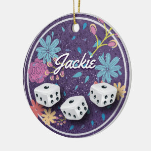 En Céramique Joli monogramme Bunco ou ornement de Bunco