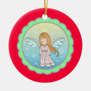En Céramique Joli petit ange ornement