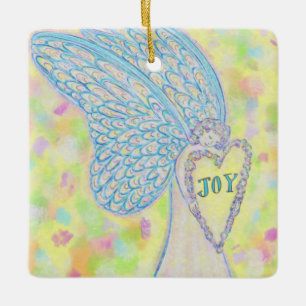 En Céramique Joy Guardian Angel Custom Holiday Cadeau Ornement