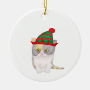 En Céramique Katie kitten personnalisation décoration d'arbre d