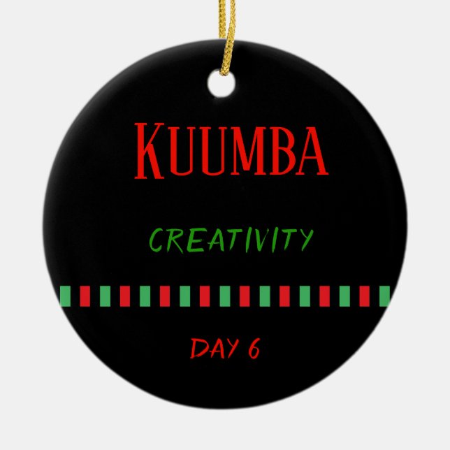 En Céramique Kuumba - Kwanzaa Jour 6| Ornement (Devant)