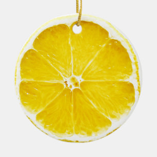 En Céramique La tranche de citron Dble-a dégrossi ornement