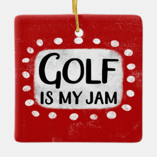 En Céramique Le golf est mon ornement de confiture
