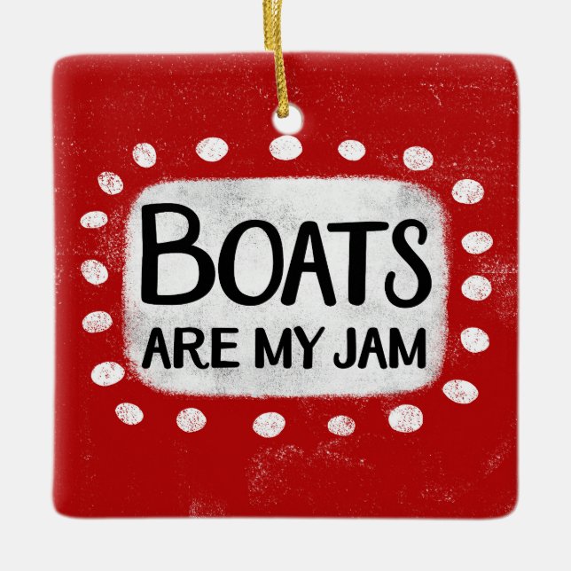 En Céramique Les Bateaux Sont Mon Ornement De Jam (Devant)