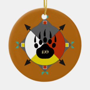 En Céramique L'ours est mon ornement cherokee de frère