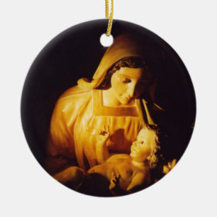 En Céramique Madonna et ornement d'enfant, Espagne