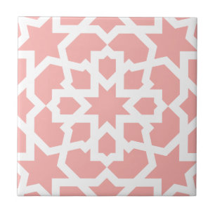 En Céramique Mosaïque rose de carreau marocain géométrique d