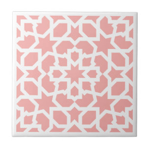 En Céramique Mosaïque rose de carreau marocain géométrique d
