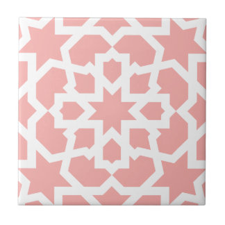 En Céramique Mosaïque rose de carreau marocain géométrique dans