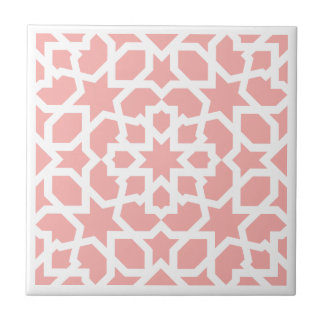En Céramique Mosaïque rose de carreau marocain géométrique dans