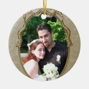 En Céramique Notre premier Noël Nouveau mariage ornement avec p