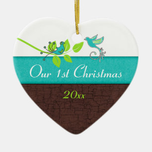 En Céramique Notre premier ornement de garde de Noël