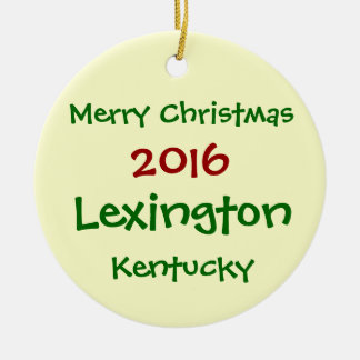 EN CÉRAMIQUE NOUVEL ORNEMENT 2016 DE NOËL DE LEXINGTON KENTUCKY