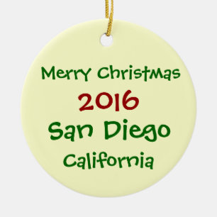 En Céramique NOUVEL ORNEMENT 2016 de NOËL de San Diego la