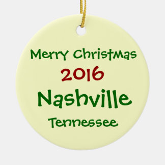 En Céramique ORNEMENT 2016 de JOYEUX NOËL de Nashville
