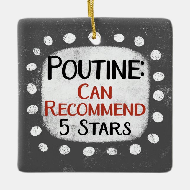 En Céramique Ornement 5 étoiles de la critique de Poutine (Devant)